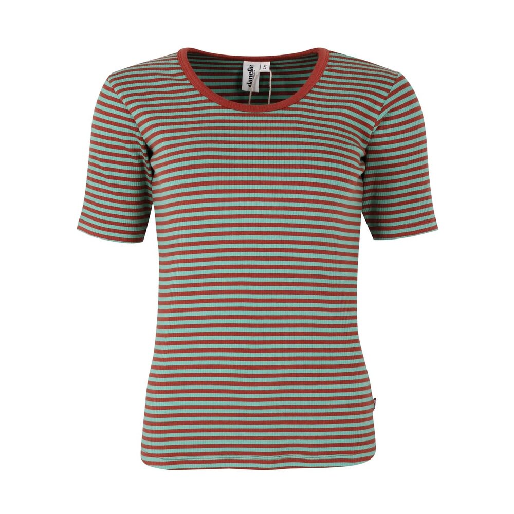 Danefae Danefae - danerolemodel ribbing tee - faded mint/chili