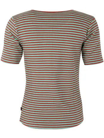 Danefae Danefae - danerolemodel ribbing tee - faded mint/chili