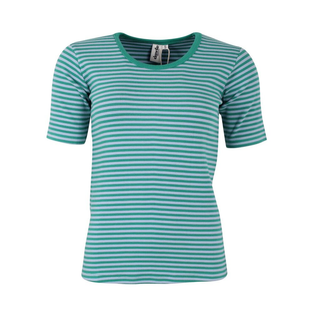 Danefae Danefae - danerolemodel ribbing tee - cold sky/teal lake