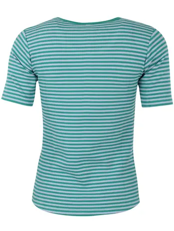 Danefae Danefae - danerolemodel ribbing tee - cold sky/teal lake