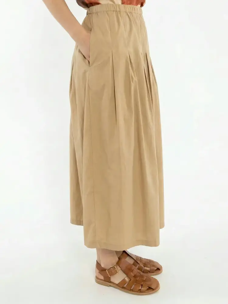 Danefae Danefae - daneminna smooth poplin skirt - nougat