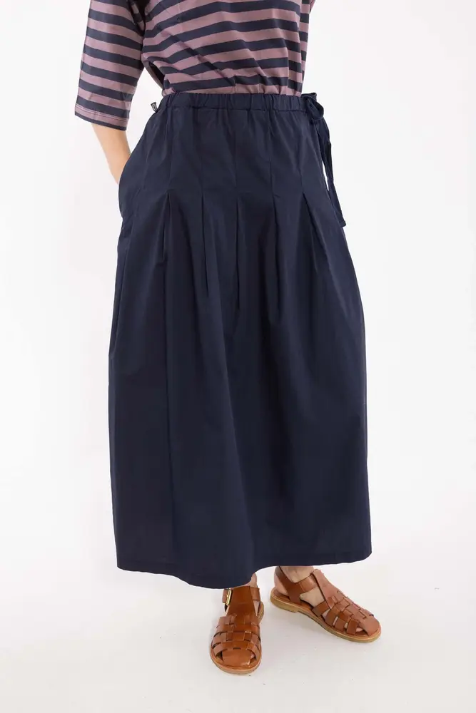 Danefae Danefae - daneminna smooth poplin skirt - dark navy