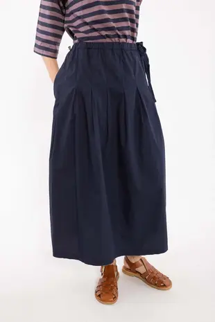 Danefae Danefae - daneminna smooth poplin skirt - dark navy