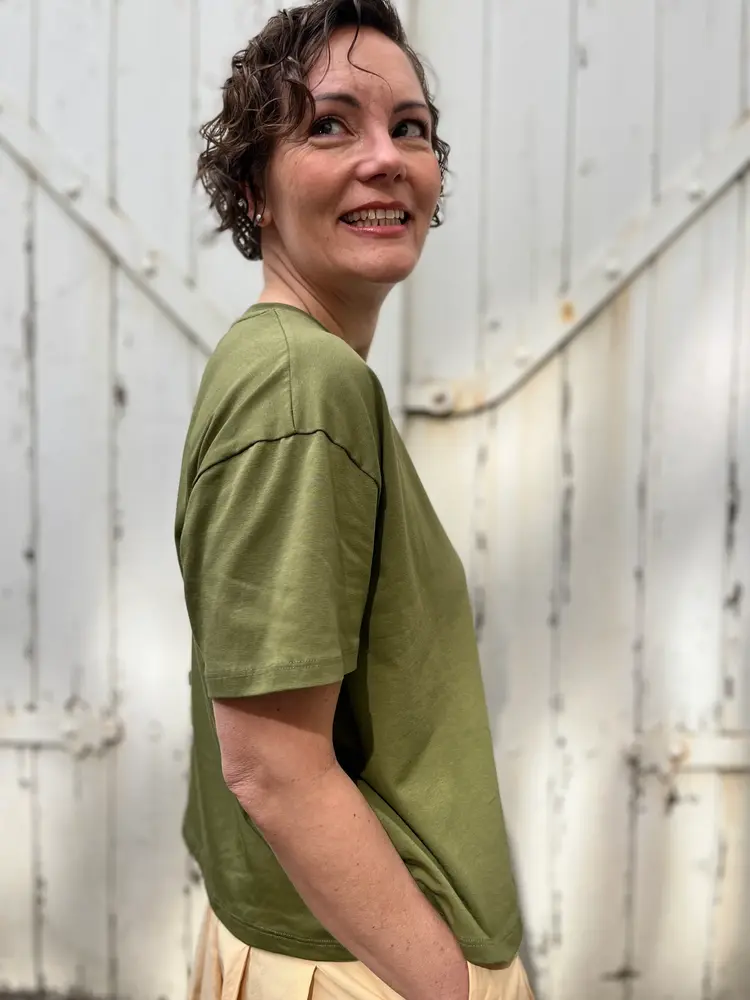 Danefae Danefae - danebasic boxy tee - olive