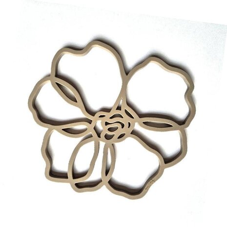 Tools2cook Tools2cook - siliconen panonderzetter anemone - nutmeg grey