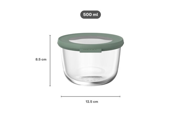 Mepal Mepal - multikom cirqula rond glas 500 ml - nordic sage