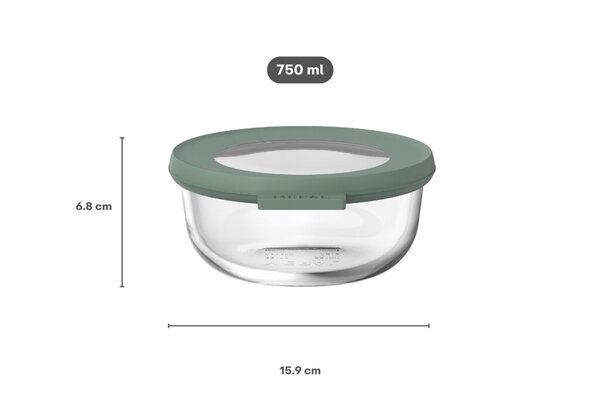 Mepal Mepal - multikom cirqula rond glas 750 ml - nordic sage