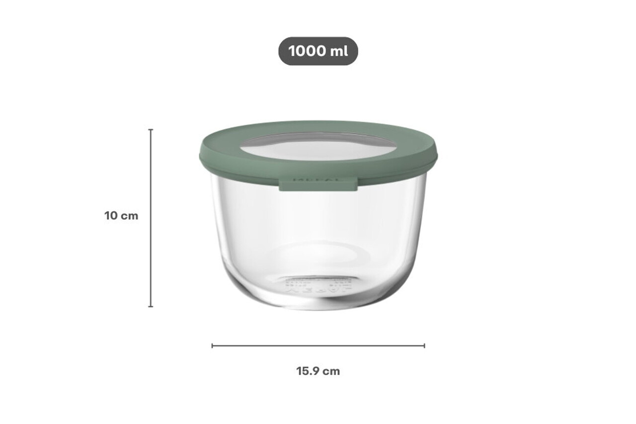 Mepal Mepal - multikom cirqula rond glas 1000 ml - nordic sage