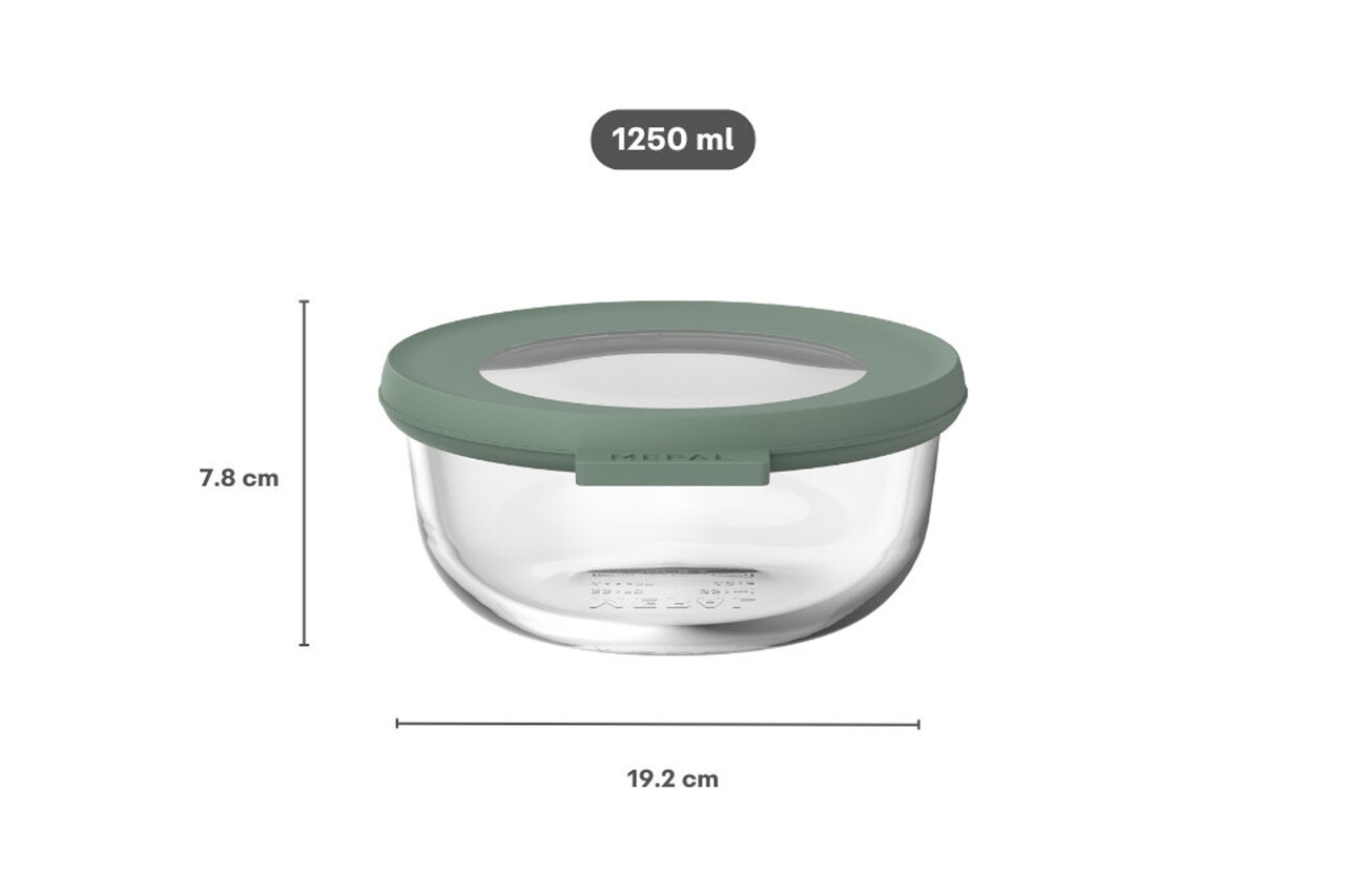 Mepal Mepal - multikom cirqula rond glas 1250 ml - nordic sage