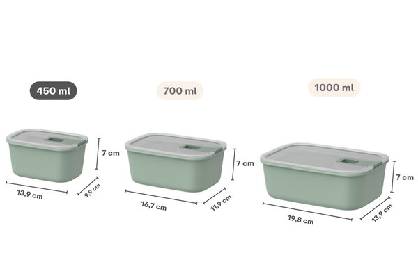 Mepal Mepal - vershoudddoos easyclip 2.0 1000 ml - nordic sage Mepal Mepal - vershoudddoos easyclip 2.0 1000 ml - nordic sage
