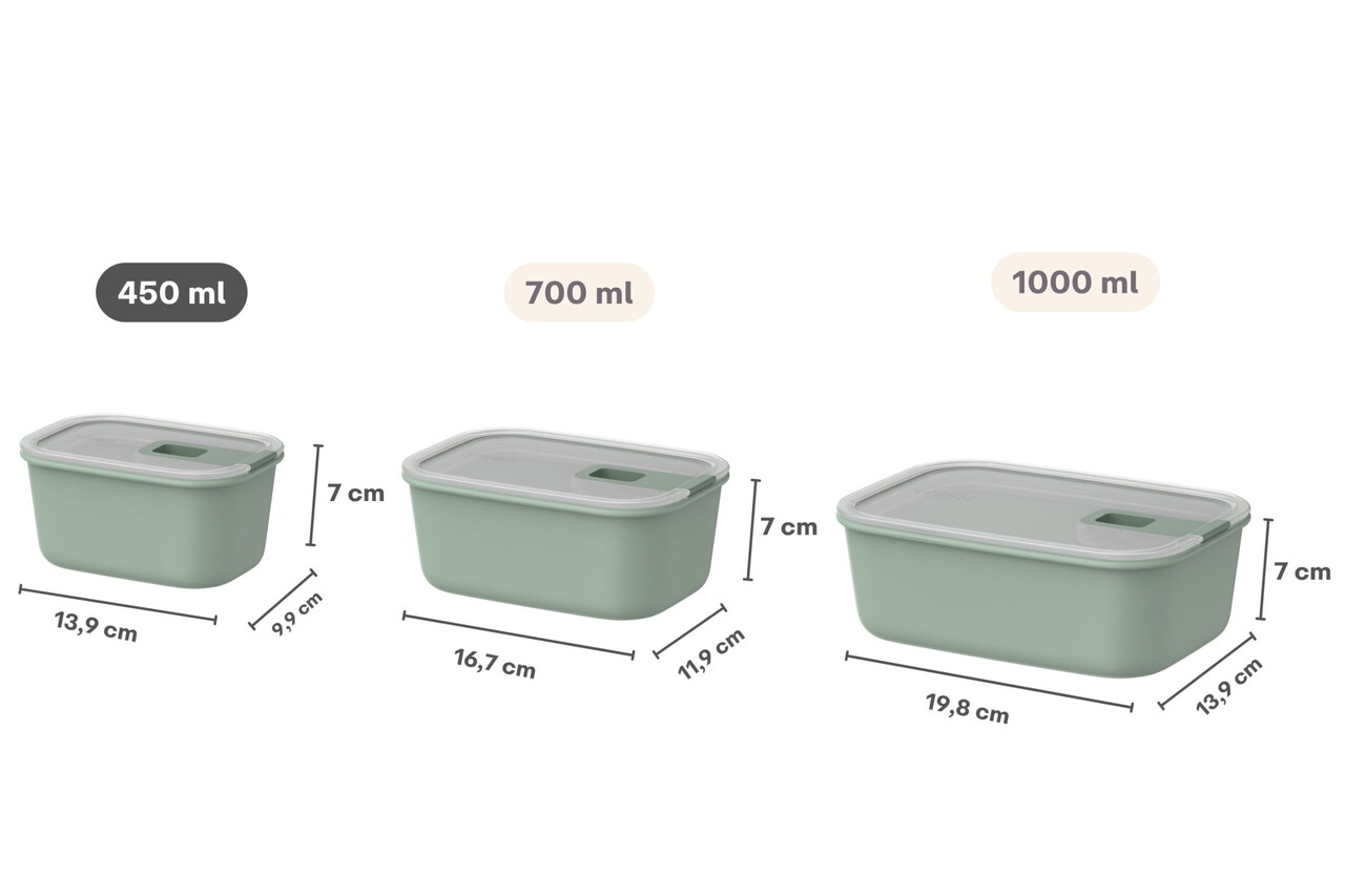 Mepal Mepal - vershoudddoos easyclip 2.0 glas 1000 ml - nordic sage Mepal Mepal - vershoudddoos easyclip 2.0 glas 1000 ml - nordic sage