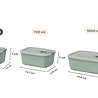 Mepal Mepal - vershoudddoos easyclip 2.0 glas 1000 ml - nordic sage Mepal Mepal - vershoudddoos easyclip 2.0 glas 1000 ml - nordic sage