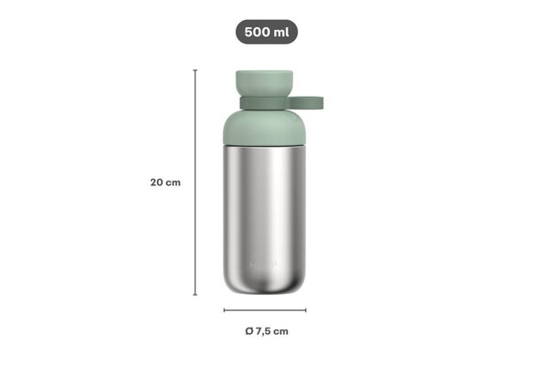 Mepal Mepal - rvs waterfles vita 500 ml - nordic black