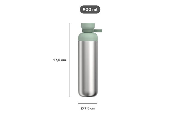 Mepal Mepal - rvs waterfles vita 900 ml - nordic black