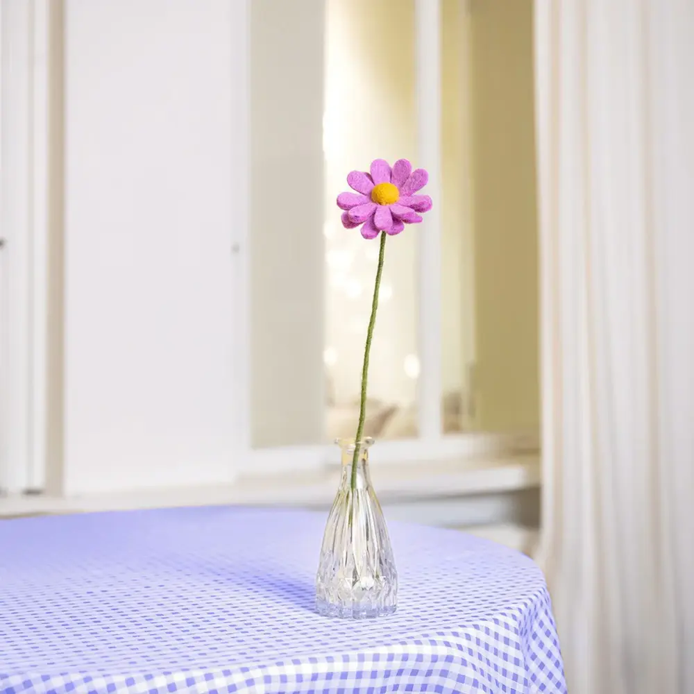 Sjaal met verhaal Sjaal met verhaal - bloem margrietje - roze