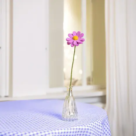 Sjaal met verhaal Sjaal met verhaal - bloem margrietje - roze