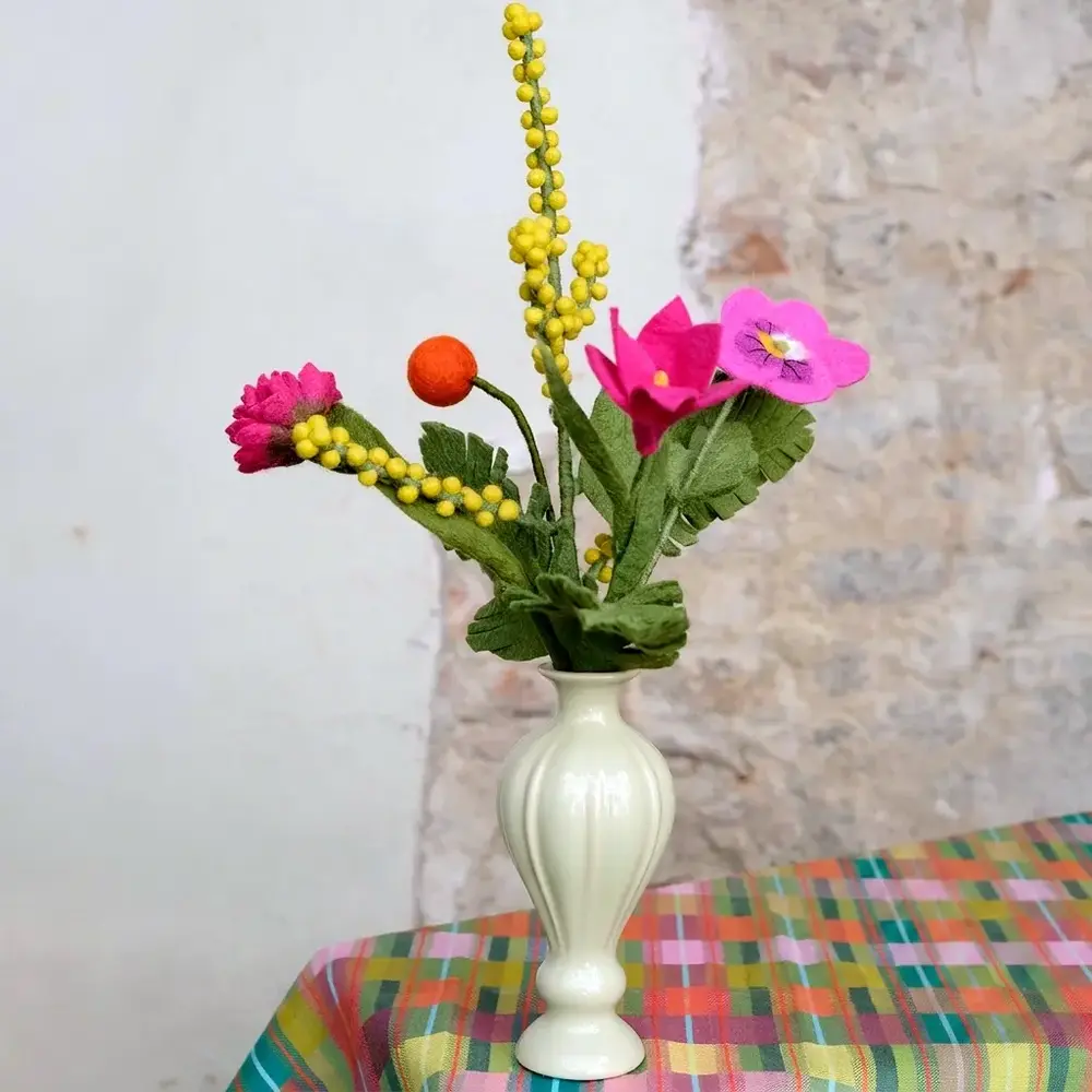 Vilt boeket Vilten boeket - moederdag (incl. vaasje)