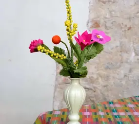 Vilt boeket Vilten boeket - moederdag (incl. vaasje)