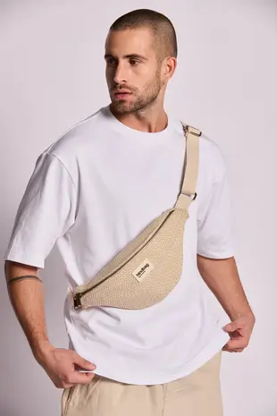 Hindbag Hindbag - fanny pack olivia - braided off-white