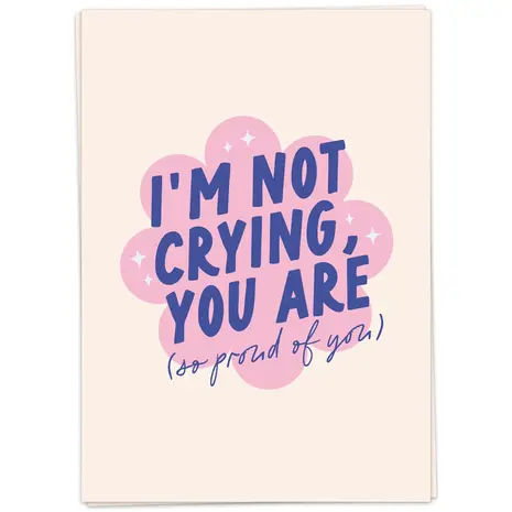 Kaart Blanche Kaart blanche - wenskaart - not crying