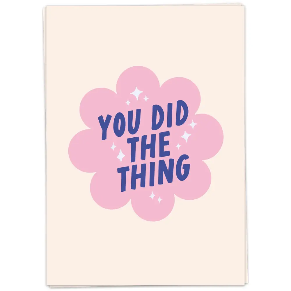 Kaart Blanche Kaart blanche - wenskaart - did the thing