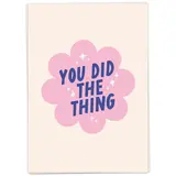 Kaart Blanche Kaart blanche - wenskaart - did the thing