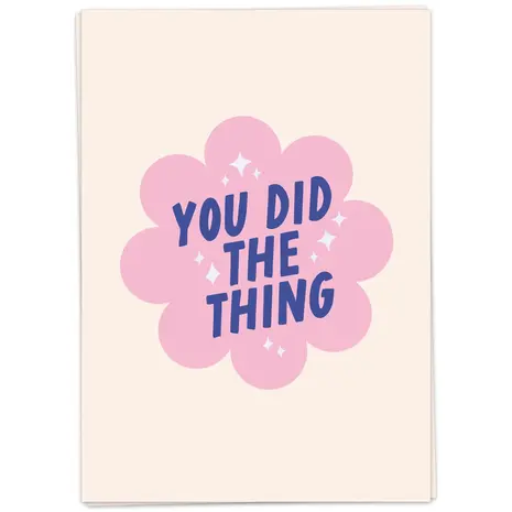 Kaart Blanche Kaart blanche - wenskaart - did the thing