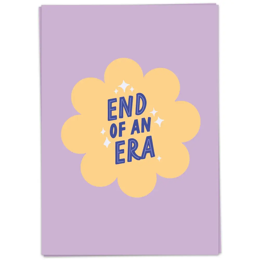 Kaart Blanche Kaart blanche - wenskaart - end of an era