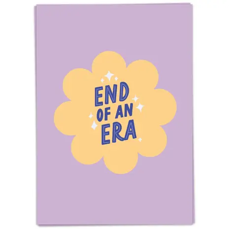 Kaart Blanche Kaart blanche - wenskaart - end of an era