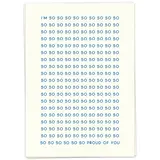 Kaart Blanche Kaart blanche - wenskaart - so so so proud