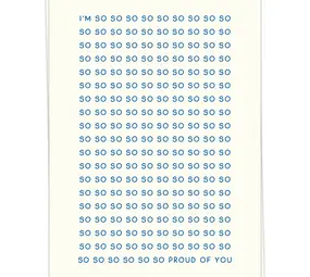 Kaart Blanche Kaart blanche - wenskaart - so so so proud