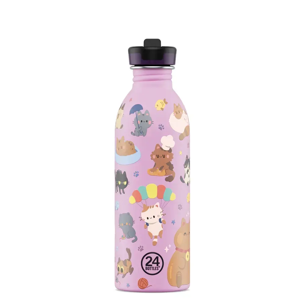 24 Bottles 24 Bottles - rvs drinkfles (500 ml) - meow friends 24 Bottles 24 Bottles - rvs drinkfles (500 ml) - meow friends