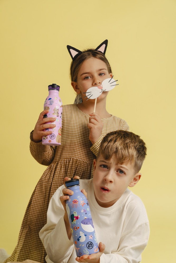 24 Bottles 24 Bottles - rvs drinkfles (500 ml) - meow friends 24 Bottles 24 Bottles - rvs drinkfles (500 ml) - meow friends