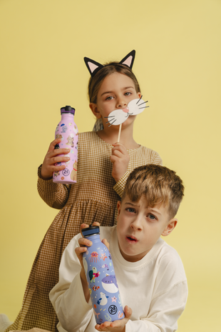24 Bottles 24 Bottles - rvs drinkfles (500 ml) - meow friends 24 Bottles 24 Bottles - rvs drinkfles (500 ml) - meow friends