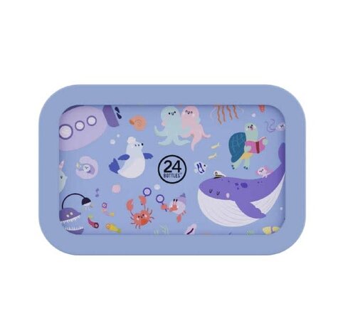 24 Bottles 24 Bottles - rvs snackbox (700 ml) - ocean friends 24 Bottles 24 Bottles - rvs snackbox (700 ml) - ocean friends