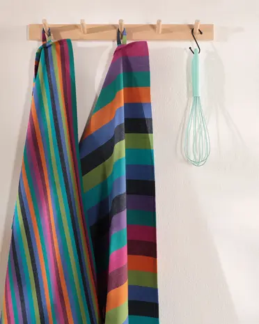 Cawö Cawö - theedoek - lifestyle stripes donker breed (50x70 cm)