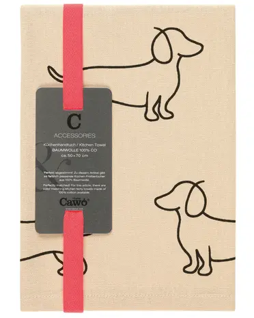 Cawö Cawö - theedoek - we love dogs (50x70 cm)