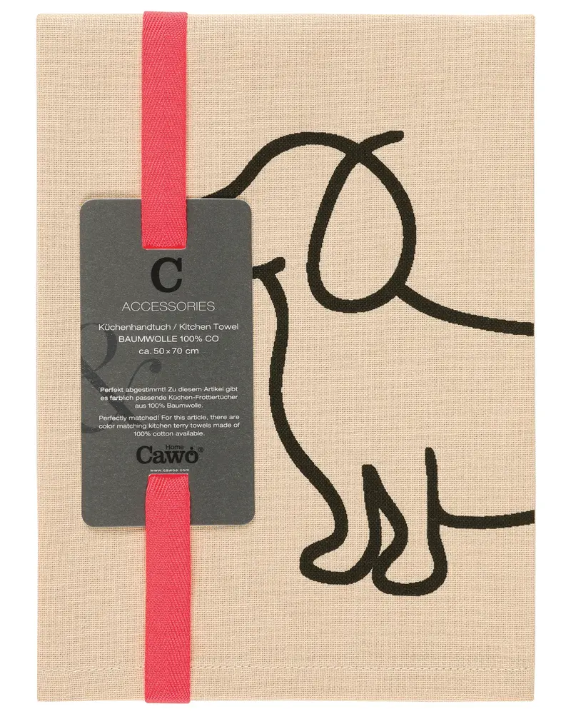 Cawö Cawö - theedoek - we love dogs companion (50x70 cm)