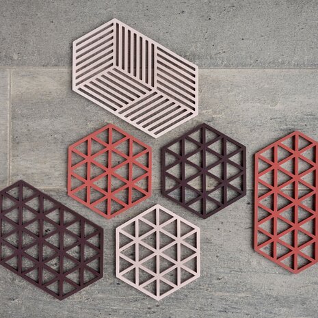 Zone Denmark Zone - panonderzetter triangles (16x14cm) - rose