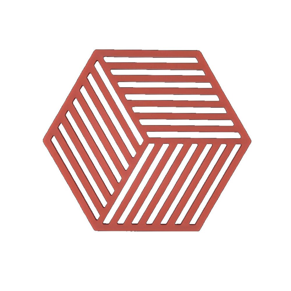 Zone Denmark Zone - panonderzetter hexagon (16x14cm) - burned red Zone Denmark Zone - panonderzetter hexagon (16x14cm) - burned red