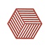 Zone - panonderzetter hexagon (16x14cm) - burned red Zone - panonderzetter hexagon (16x14cm) - burned red