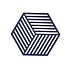 Zone - panonderzetter hexagon (16x14cm) - midnight Zone - panonderzetter hexagon (16x14cm) - midnight