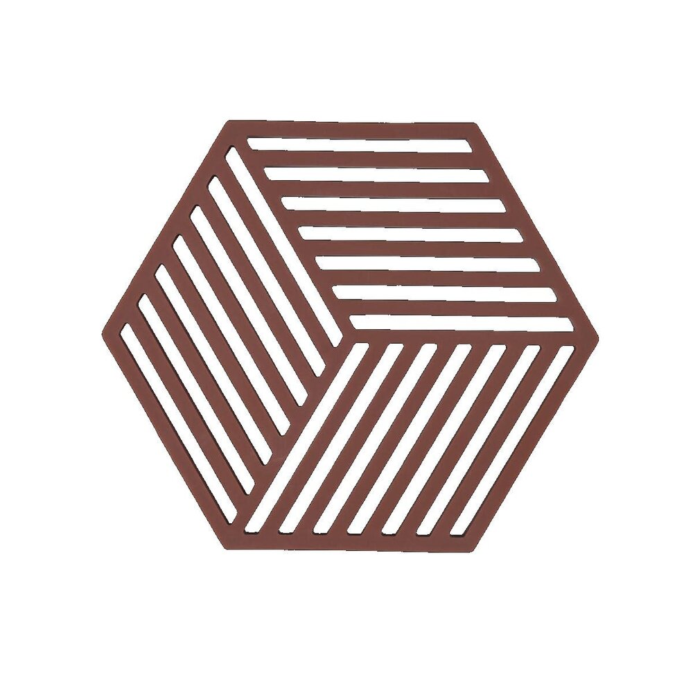 Zone Denmark Zone - panonderzetter hexagon (16x14cm) - burgundy
