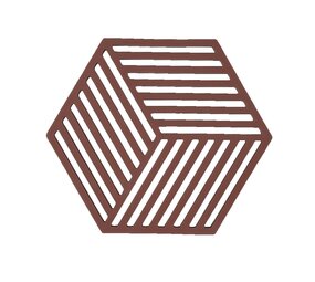Zone Denmark Zone - panonderzetter hexagon (16x14cm) - burgundy