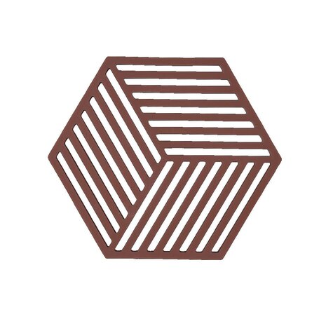 Zone Denmark Zone - panonderzetter hexagon (16x14cm) - burgundy