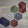 Zone Denmark Zone - panonderzetter hexagon (16x14cm) - burgundy