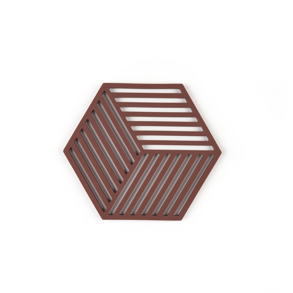 Zone Denmark Zone - panonderzetter hexagon (16x14cm) - burgundy