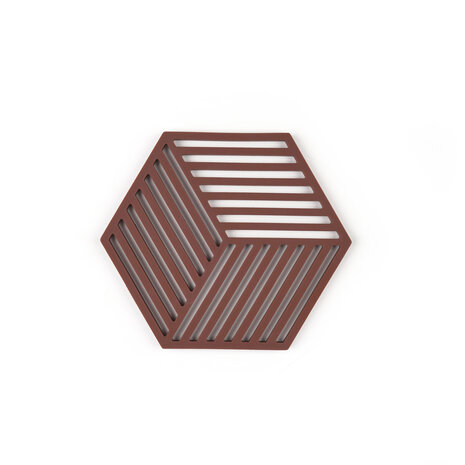 Zone Denmark Zone - panonderzetter hexagon (16x14cm) - burgundy