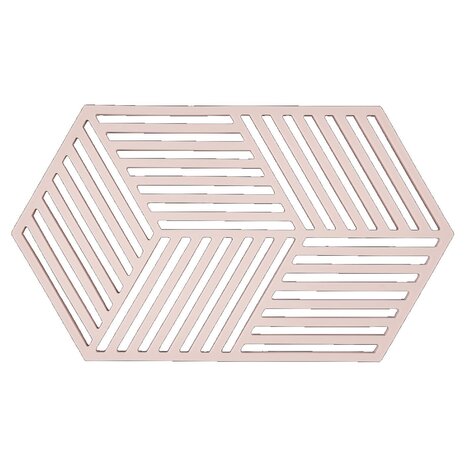 Zone Denmark Zone - panonderzetter hexagon lang (24x14cm) - rose Zone Denmark Zone - panonderzetter hexagon lang (24x14cm) - rose