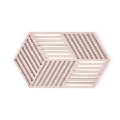 Zone Denmark Zone - panonderzetter hexagon lang (24x14cm) - rose Zone Denmark Zone - panonderzetter hexagon lang (24x14cm) - rose
